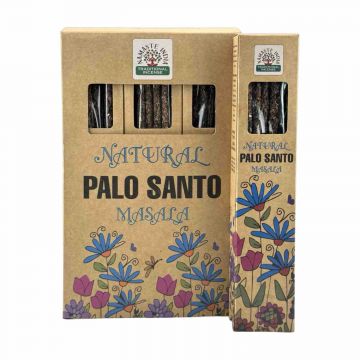 Natural Palo Santo Smudge Incense Sticks, Namaste India - 30 Gram (12 Boxes of Approx 8-10 Sticks)
